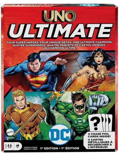 Mattel Games - UNO Ultimate DC Card Game With Collectible Foil Cards (Large Item, Card Game, Table Top Game)