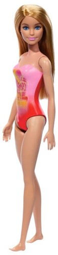 Mattel - Barbie Beach Doll with Pink Swimsuit (Large Item, Doll)