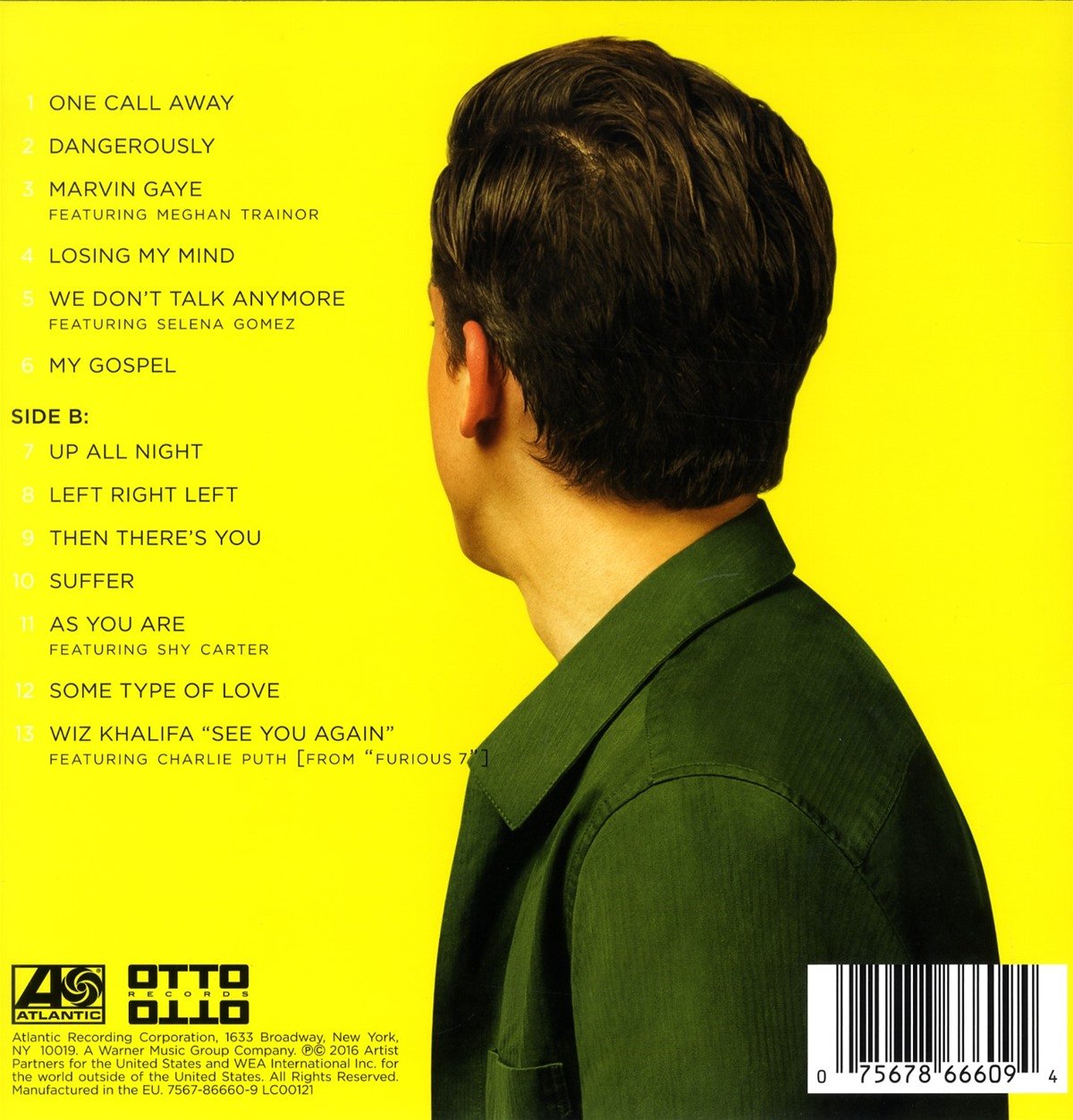 vinyl Charlie Puth - Nine Track Mind vinyl Charlie Puth - Nine Track Mind