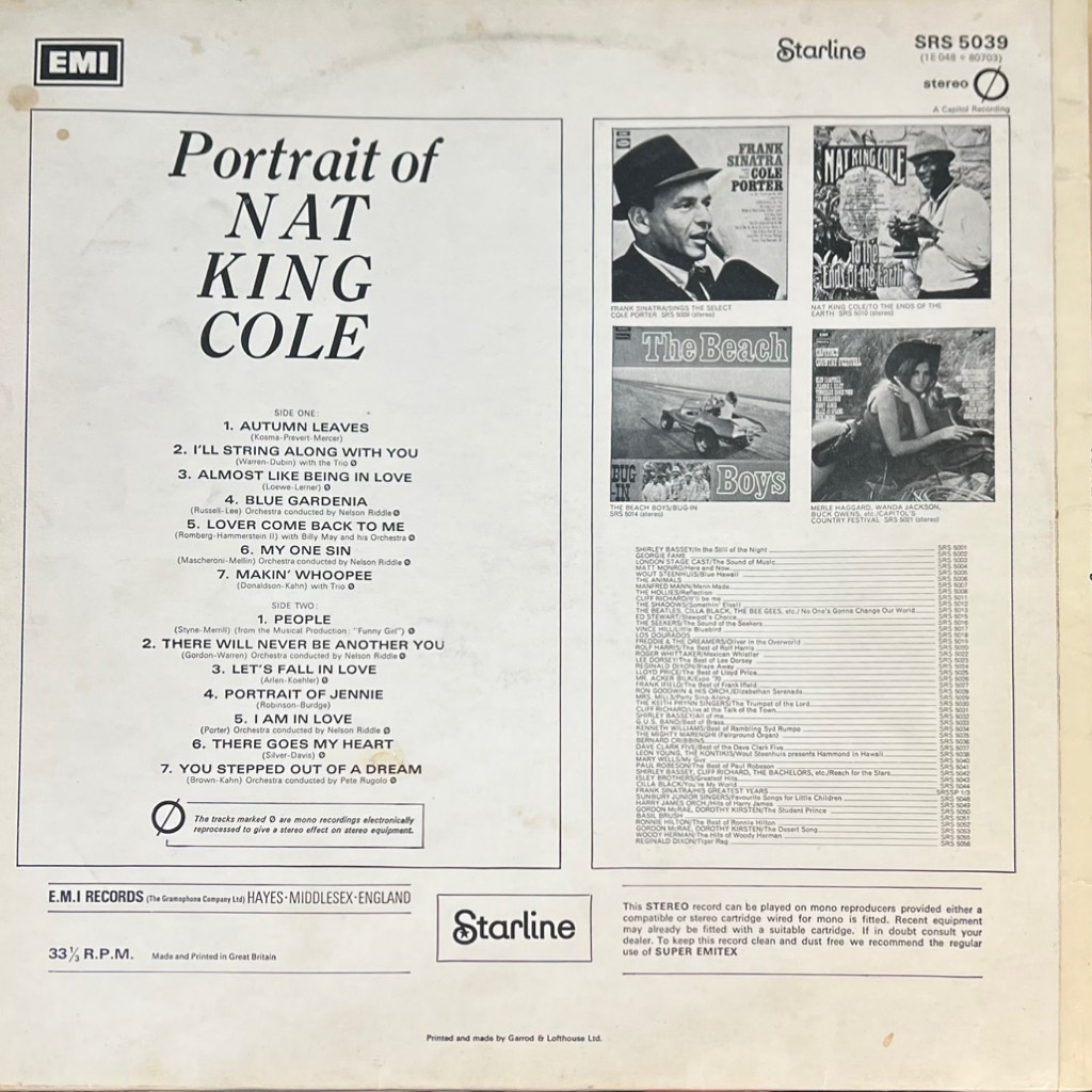 vinyl Nat King Cole – Portrait Of Nat King Cole