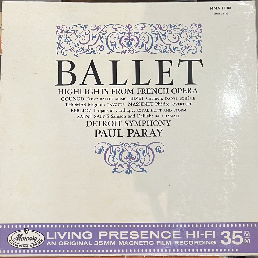 vinyl Paul Paray, Detroit Symphony Orchestra – Ballet Highlights From French Operas