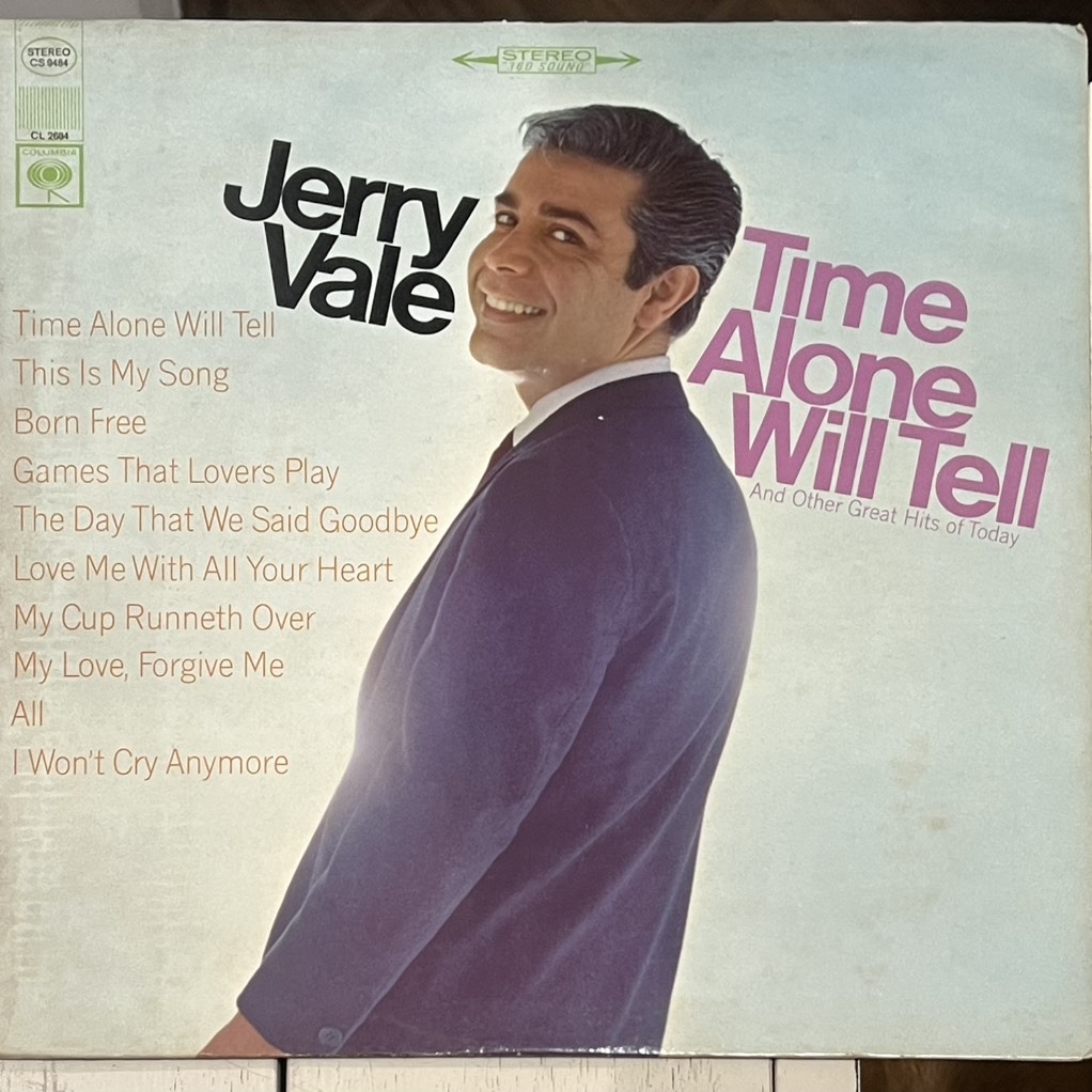 vinyl Jerry Vale – Time Alone Will Tell And Other Great Hits Of Today