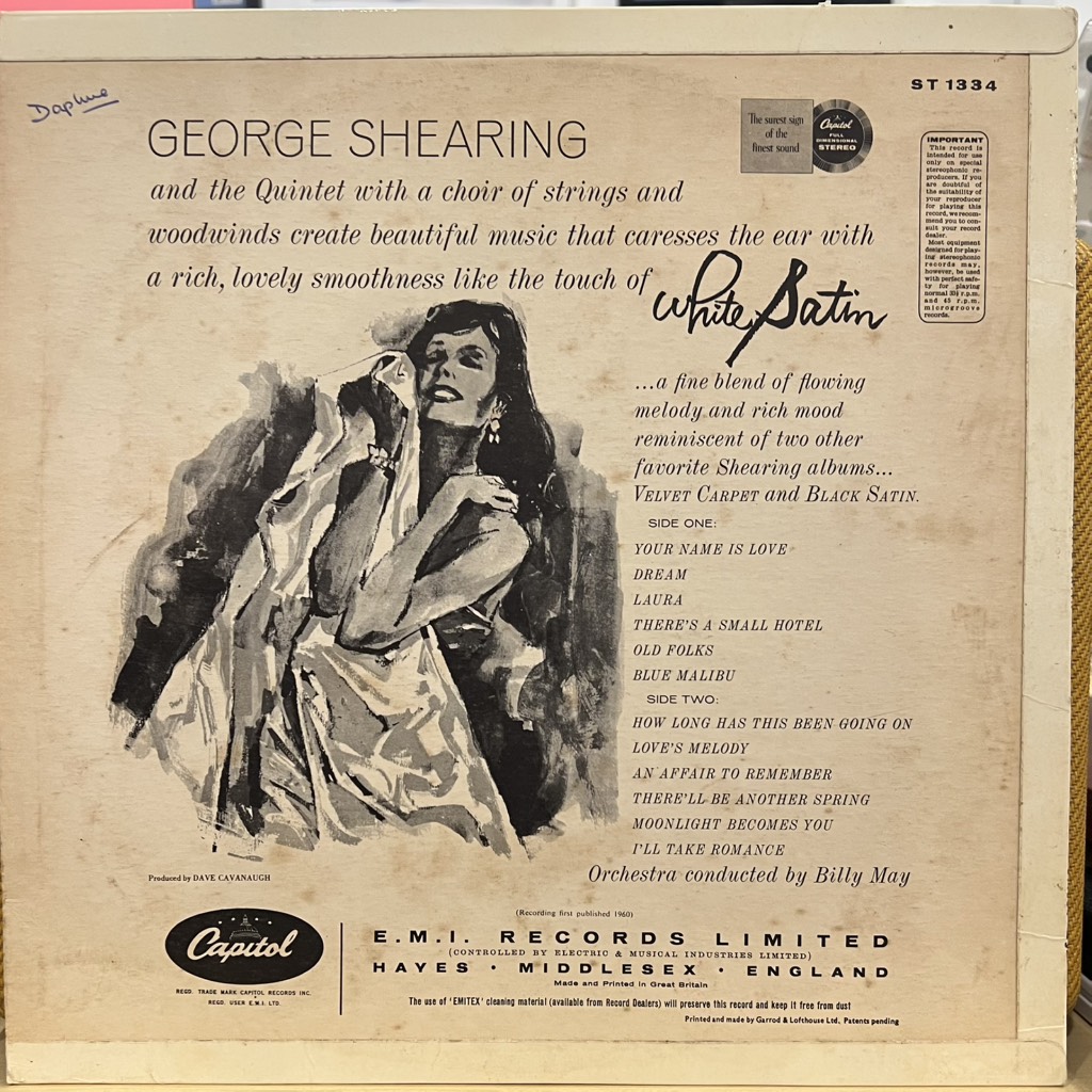 vinyl The George Shearing Quintet And Orchestra – White Satin