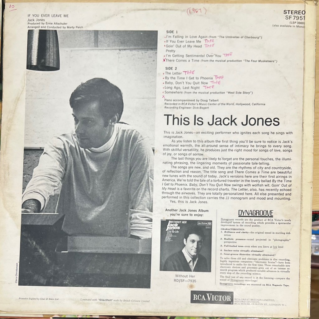 vinyl Jack Jones – If You Ever Leave Me
