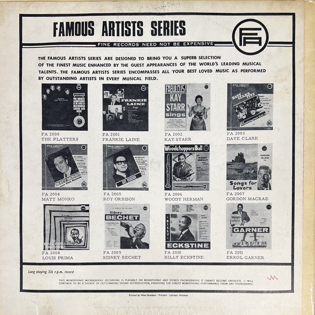 vinyl Matt Monro And Don Rennie – Matt Monro