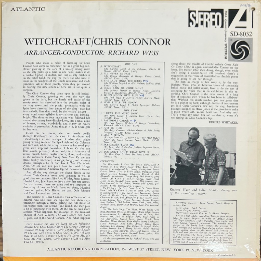 vinyl Chris Connor – Witchcraft