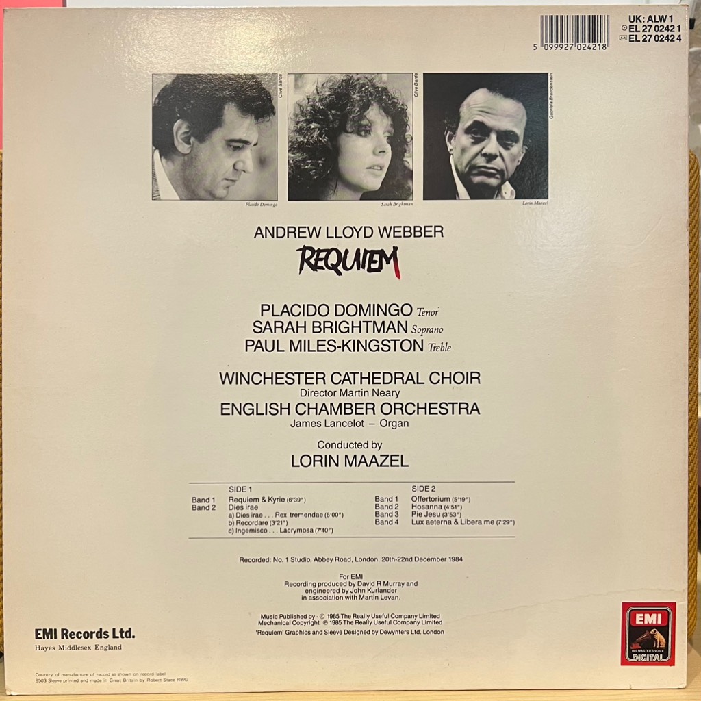 vinyl Andrew Lloyd Webber – Requiem