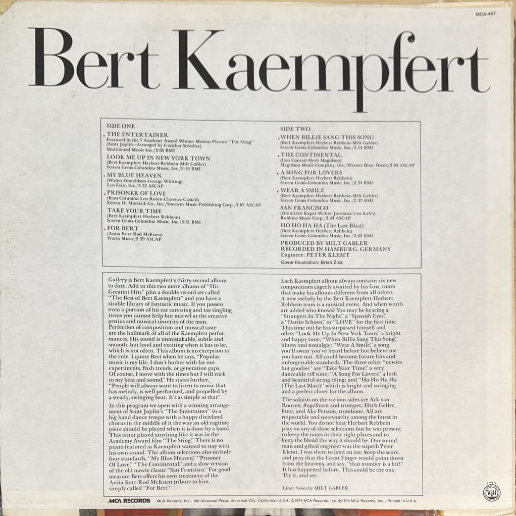 vinyl Bert Kaempfert – Gallery