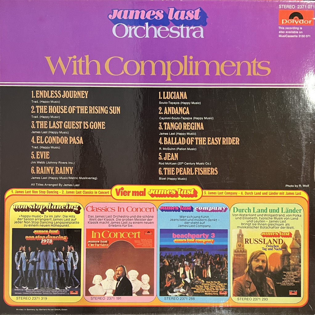 vinyl James Last – With Compliments