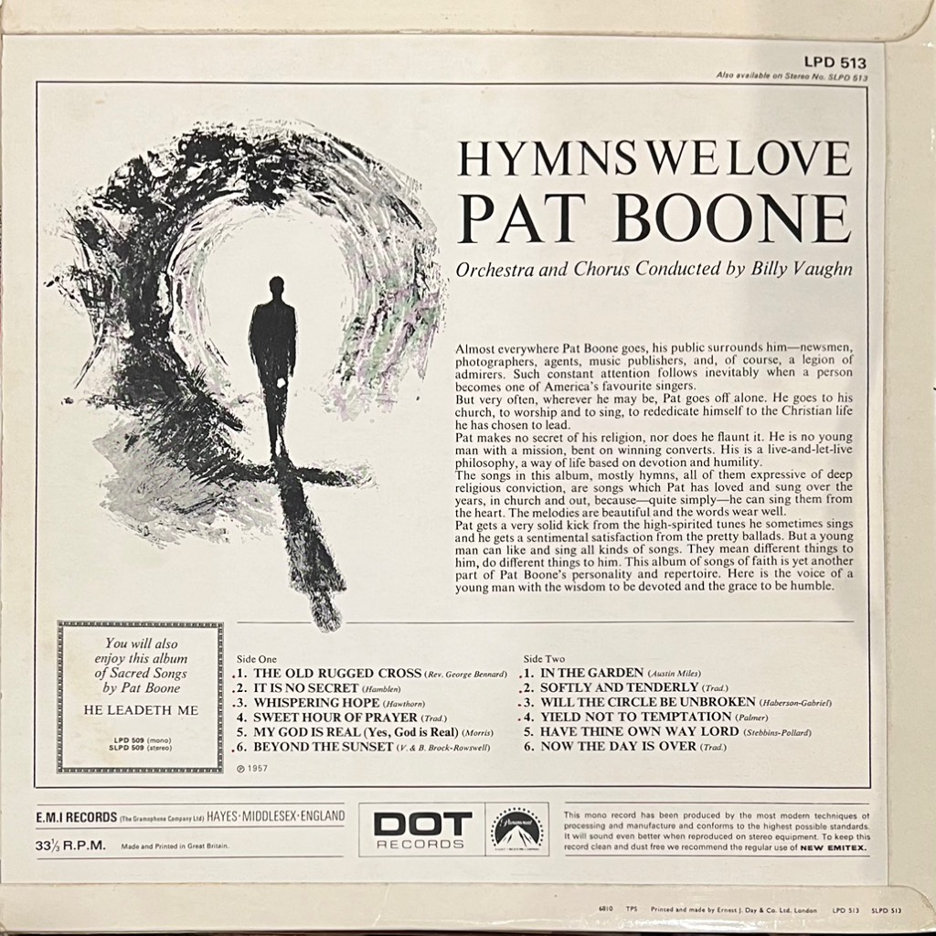 vinyl Pat Boone – Hymns We Love