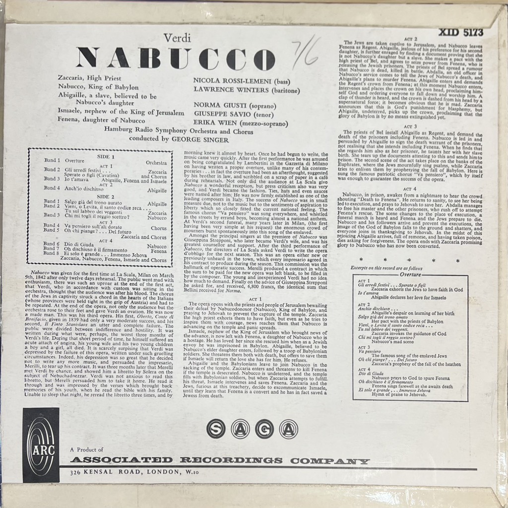 vinyl Verdi – Nabucco