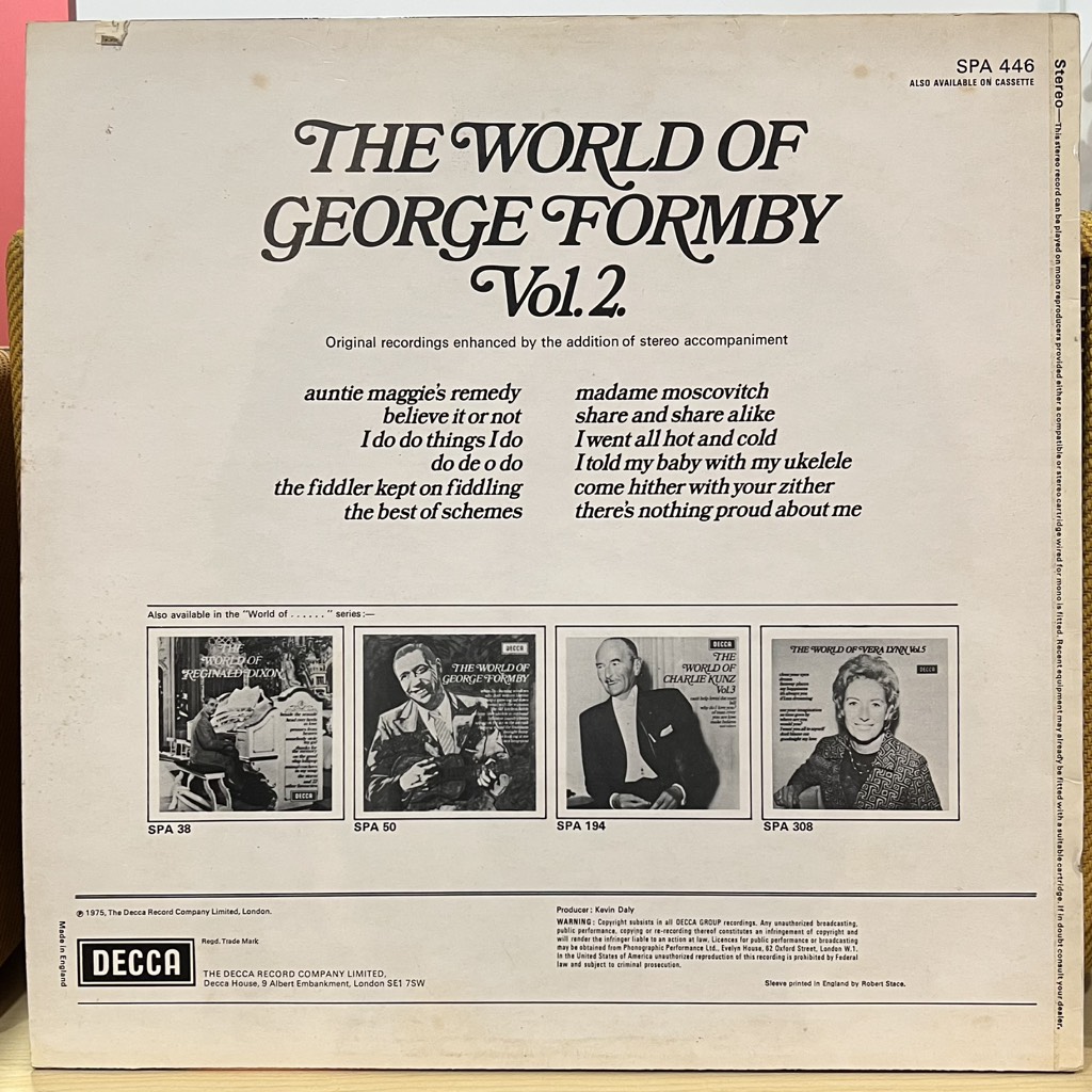 vinyl George Formby – The World Of George Formby Vol. 2