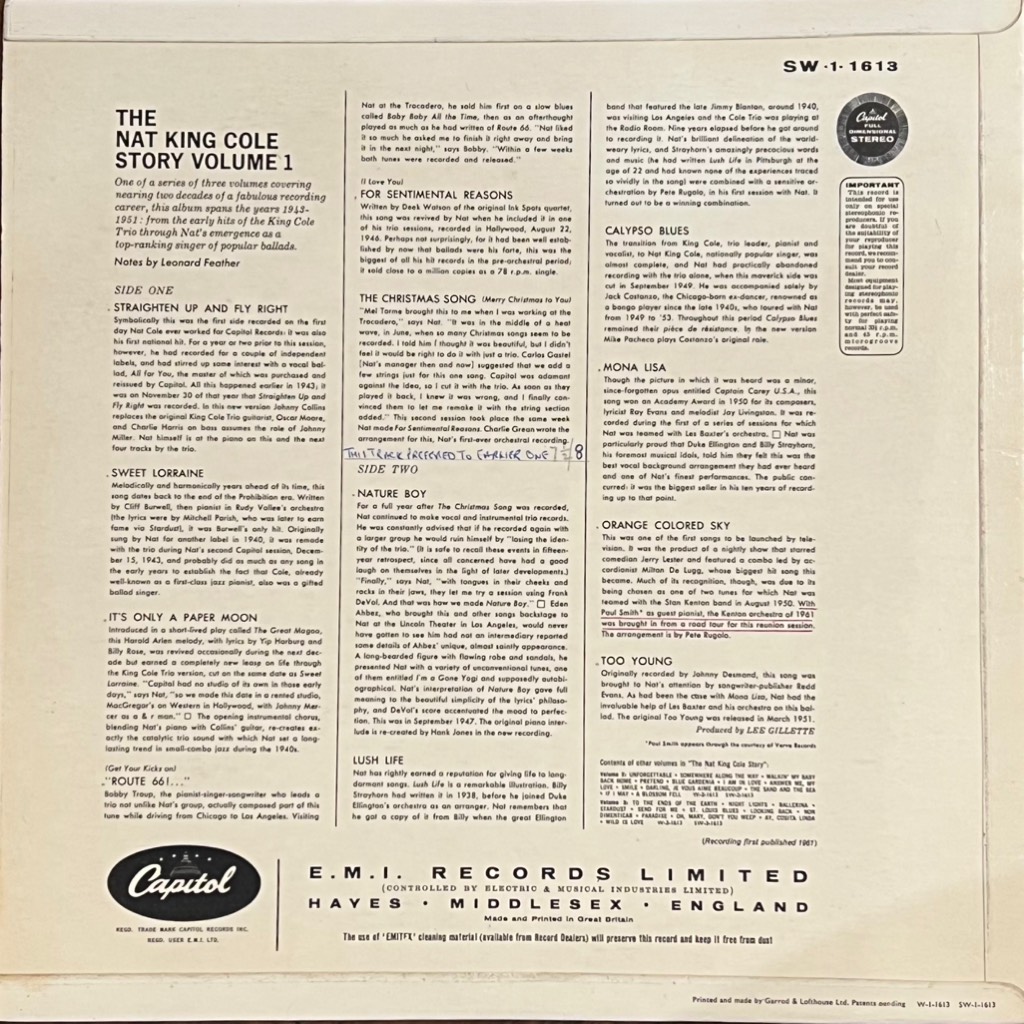vinyl Nat King Cole – The Nat King Cole Story
