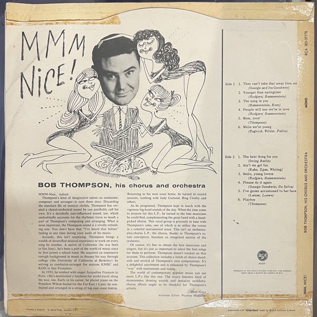 vinyl Bob Thompson, His Chorus And Orchestra – Mmm, Nice!
