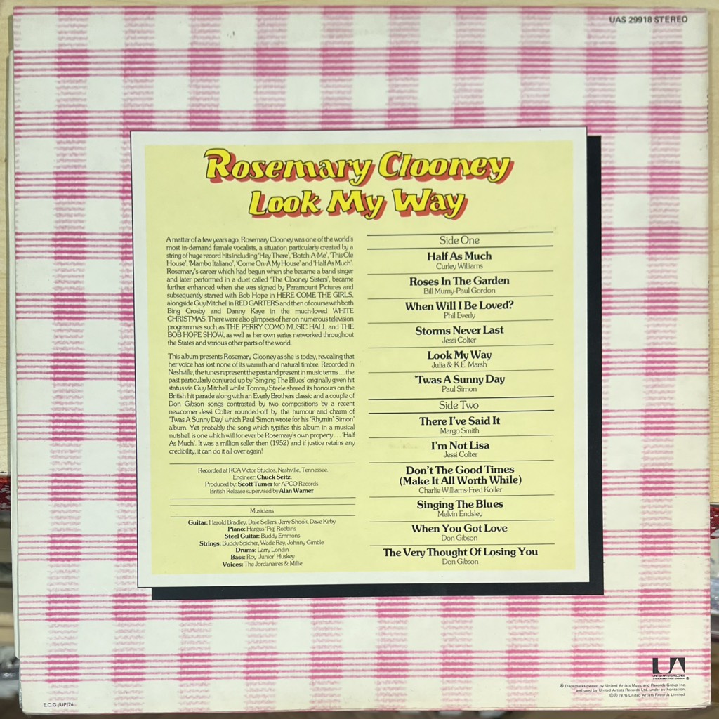 vinyl Rosemary Clooney – Look My Way