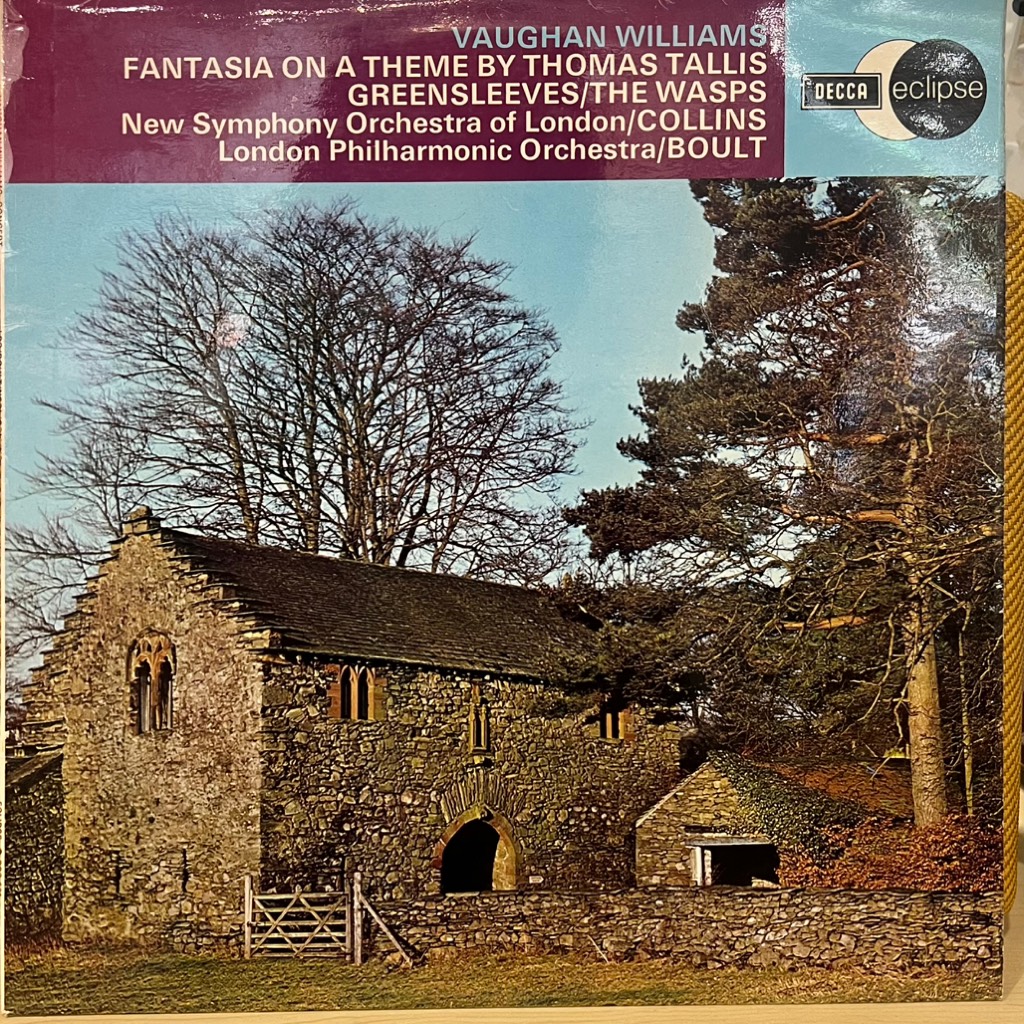 vinyl Vaughan Williams, New Symphony Orchestra Of London, Collins, London Philharmonic Orchestra, Boult – Fantasia On A Theme By Thomas Tallis / Greensleeves / The Wasps