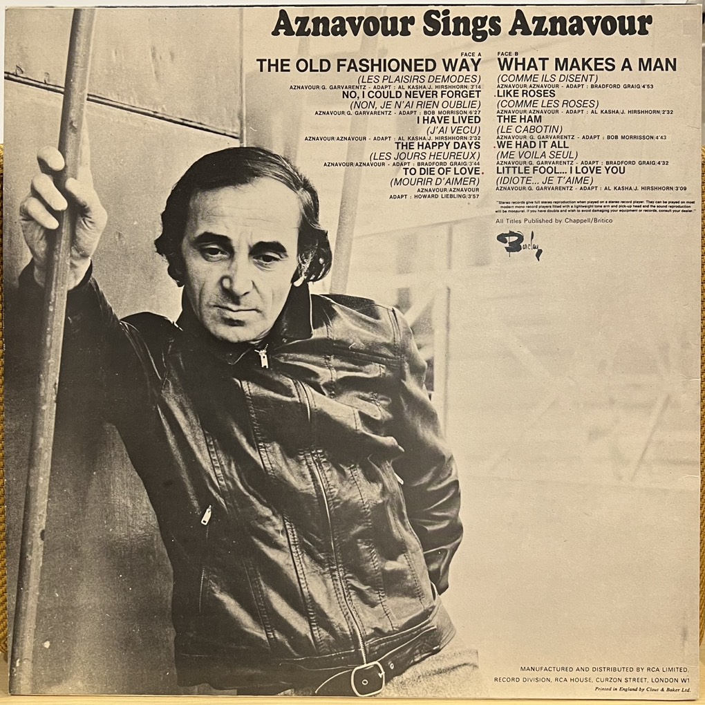 vinyl Charles Aznavour – Aznavour Sings Aznavour Vol 3