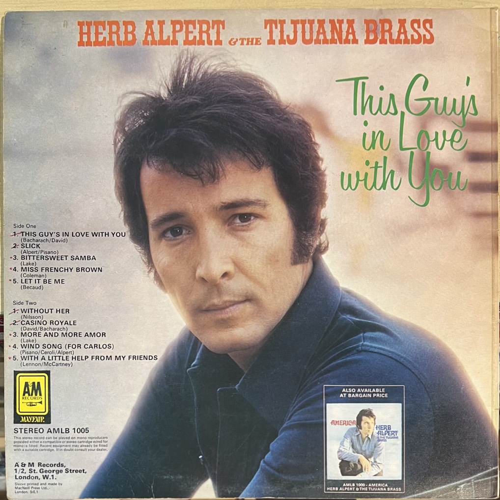 vinyl Herb Alpert & The Tijuana Brass – This Guy's In Love With You