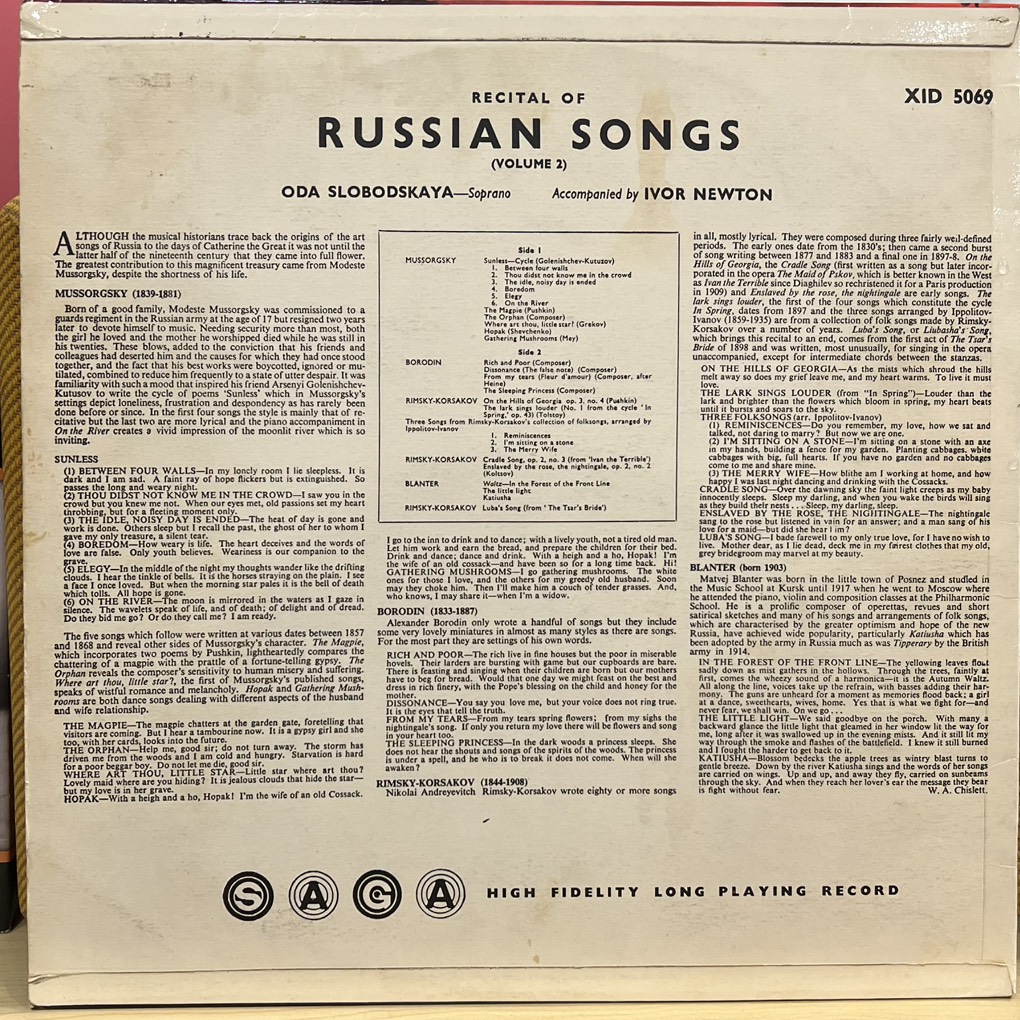 vinyl Oda Slobodskaya – Russian Songs (Volume 2)