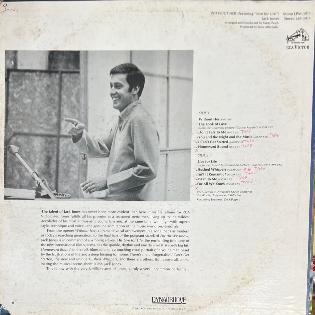 vinyl Jack Jones – Without Her