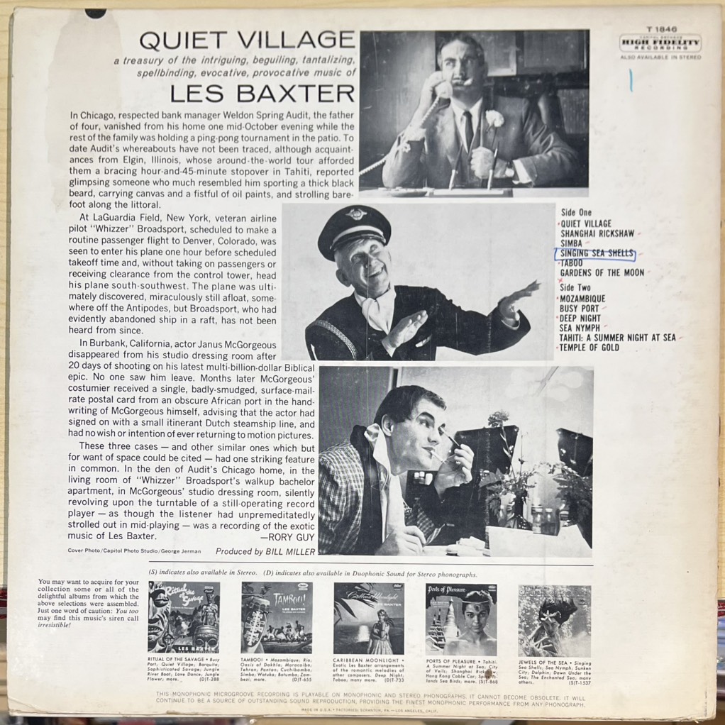 vinyl Les Baxter – Les Baxter's Original Quiet Village