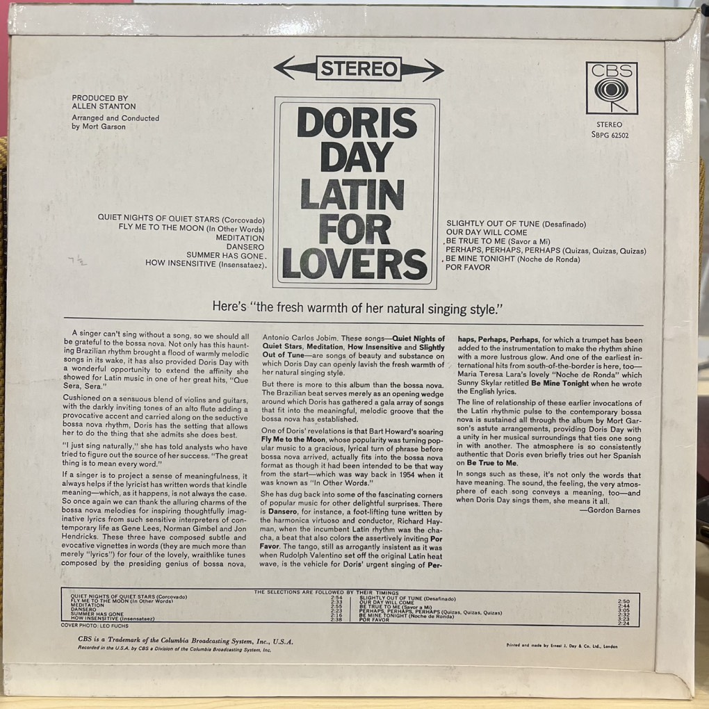 thuê vinyl Doris Day – Latin For Lovers
