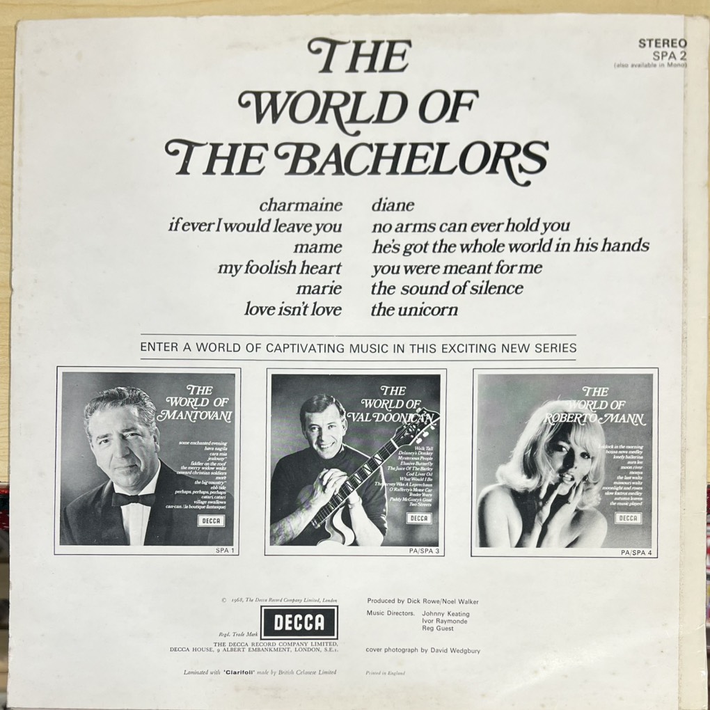 vinyl The Bachelors – The World Of The Bachelors