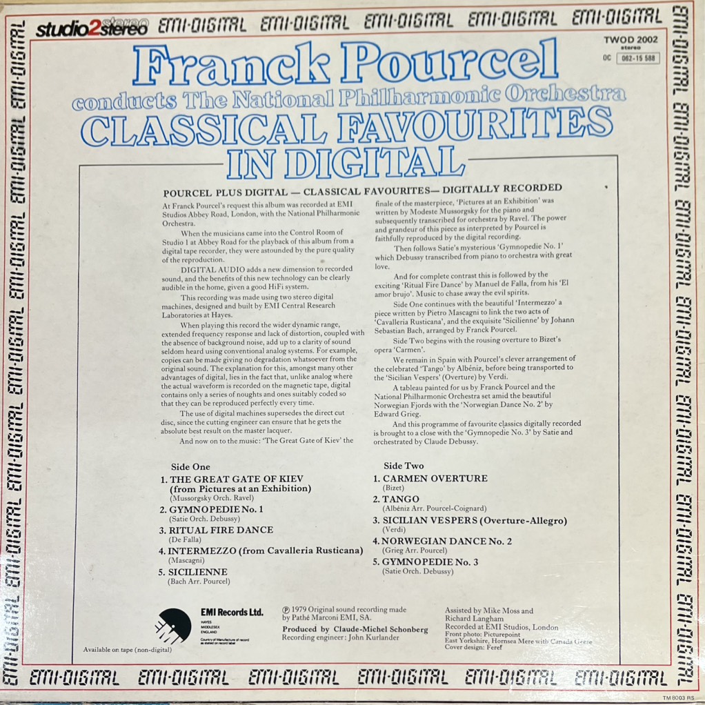 vinyl Franck Pourcel – Classical Favourites In Digital