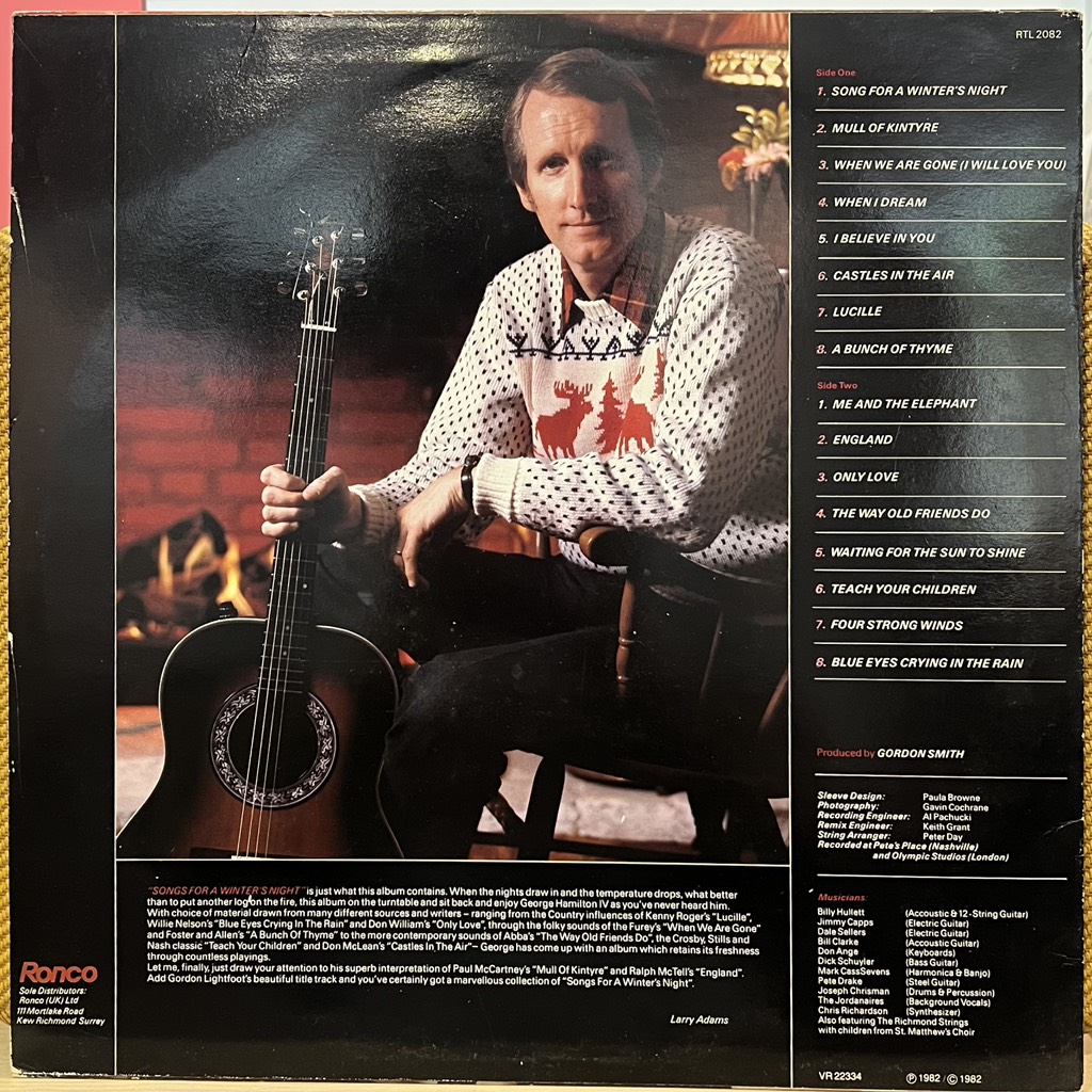vinyl George Hamilton IV – Songs For A Winter's Night