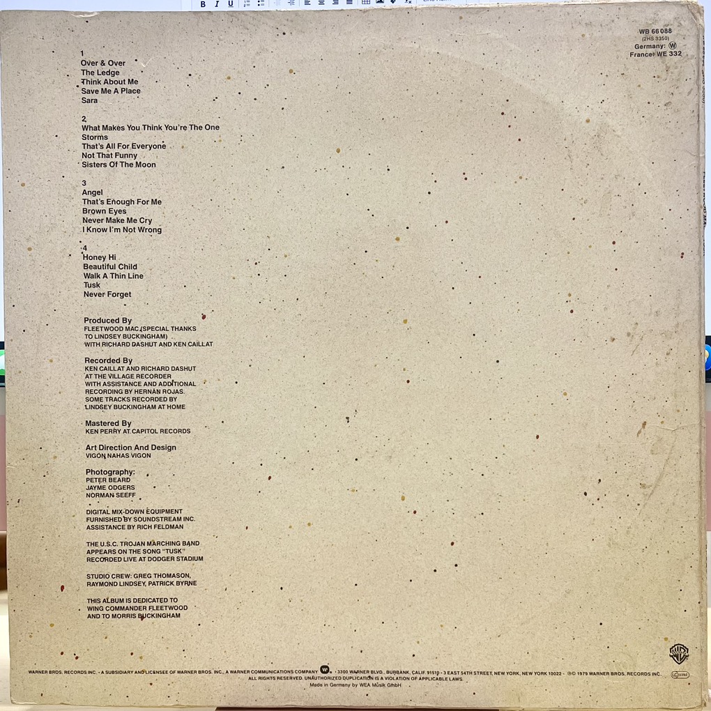 vinyl Fleetwood Mac – Tusk
