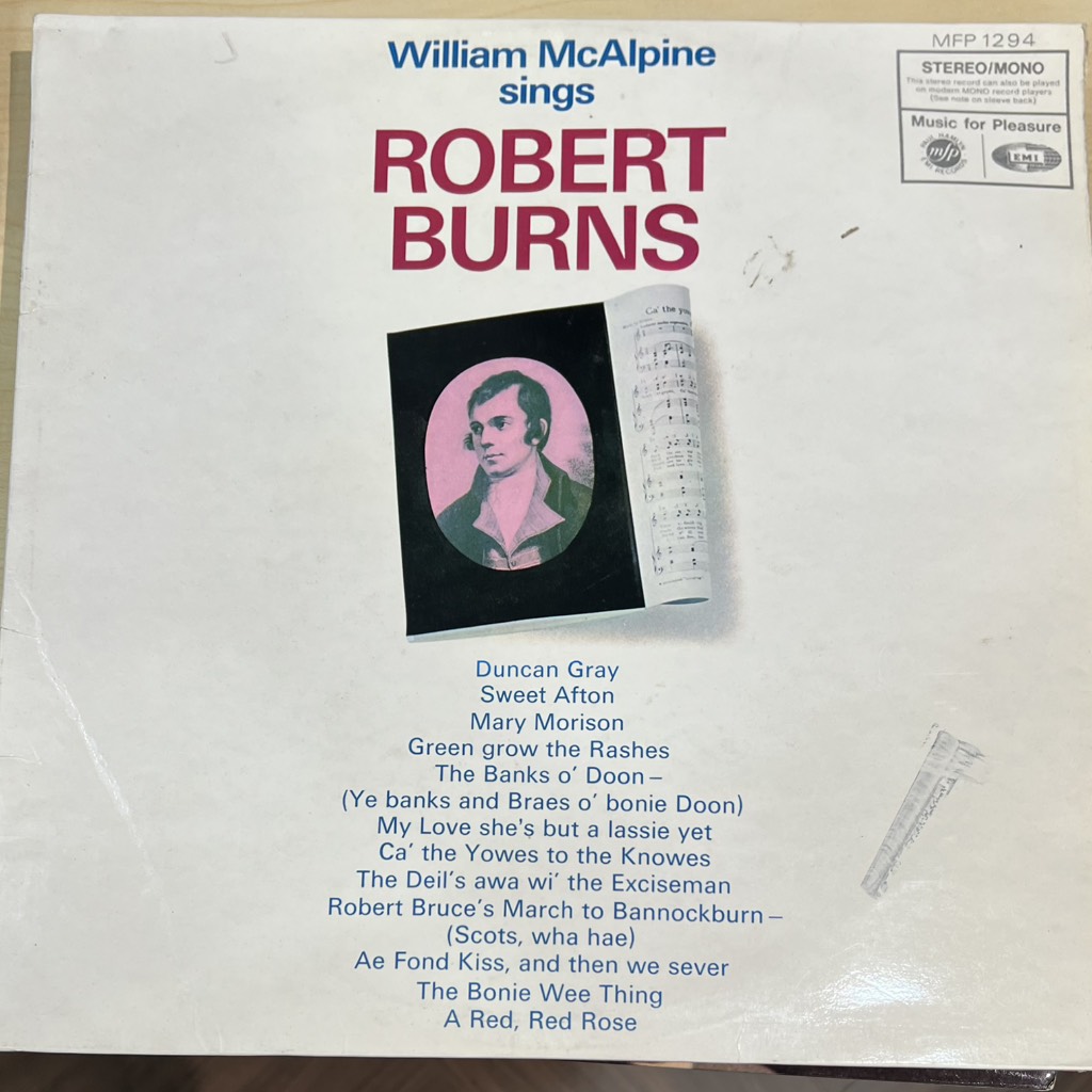 vinyl William McAlpine – The Songs Of Robert Burns