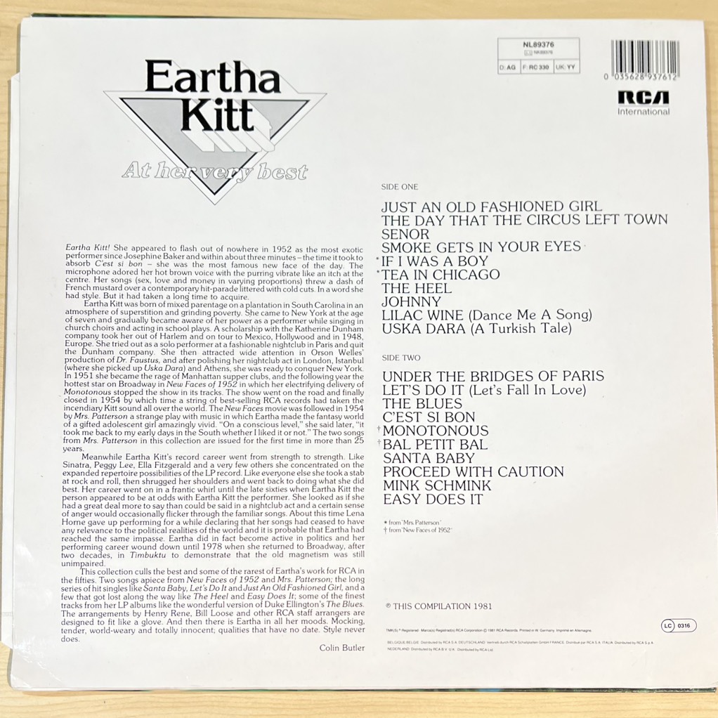 vinyl Eartha Kitt – At Her Very Best