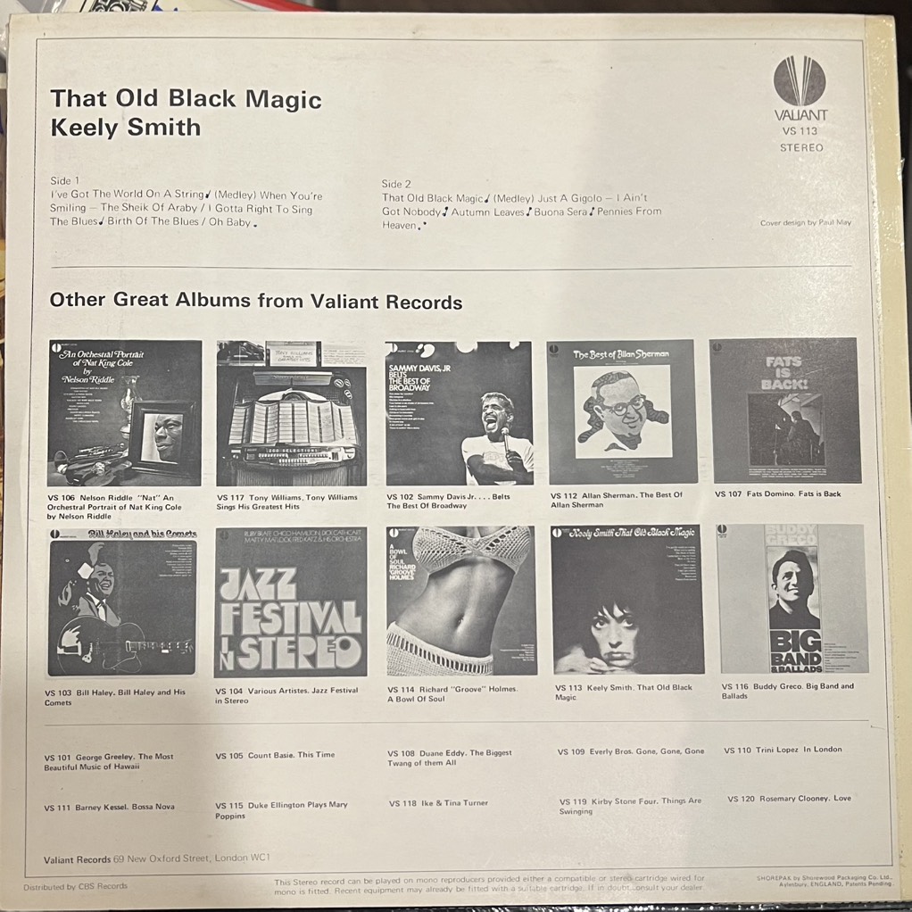 vinyl Keely Smith – That Old Black Magic