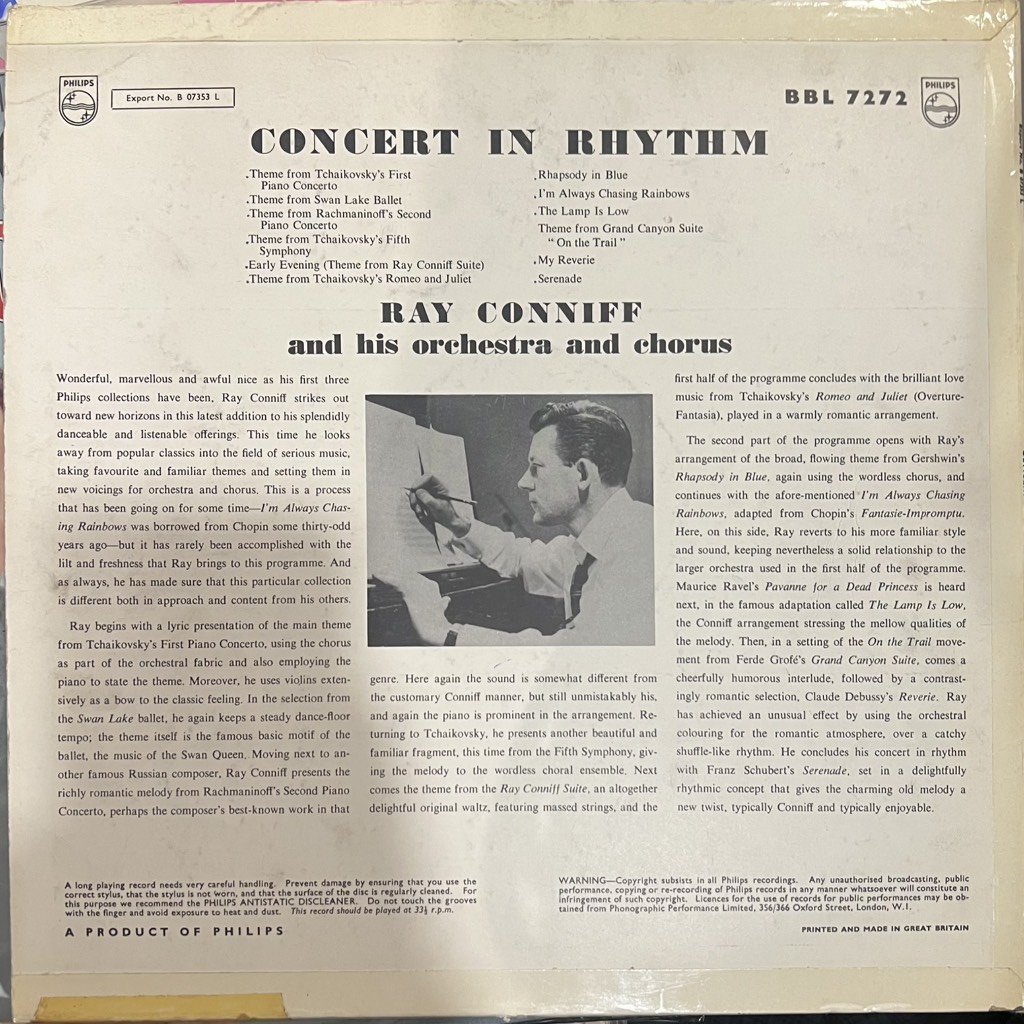 vinyl Ray Conniff And His Orchestra & Chorus – Concert In Rhythm