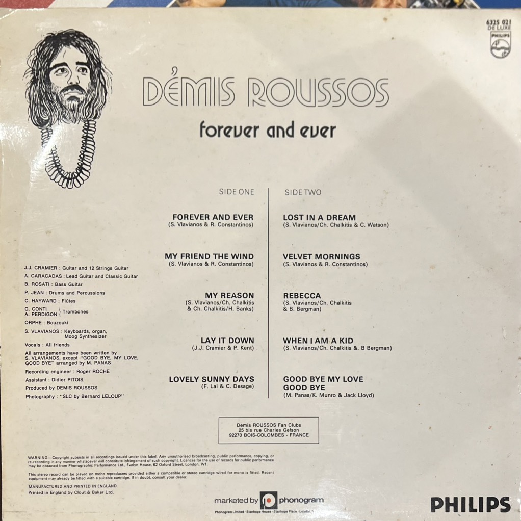 vinyl Démis Roussos – Forever And Ever