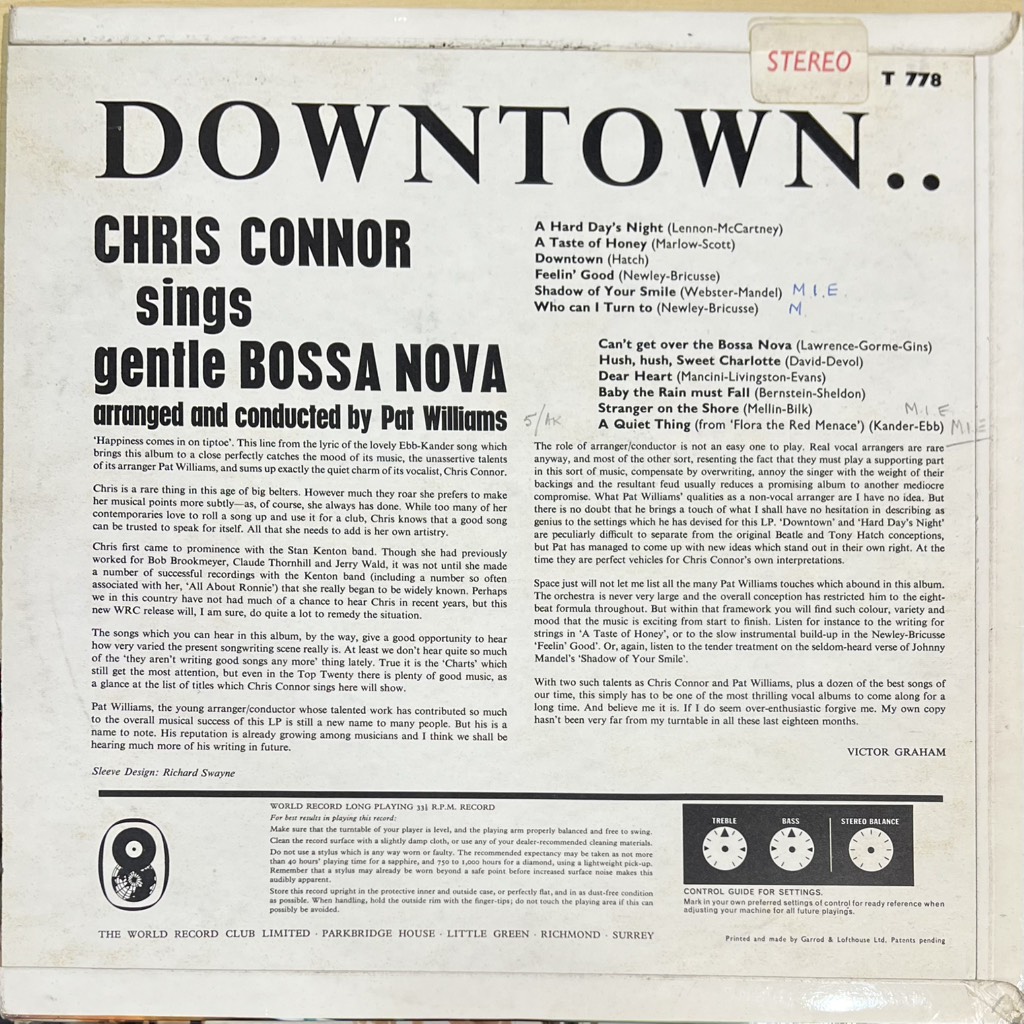 viny Chris Connor – Sings Gentle Bossa Nova