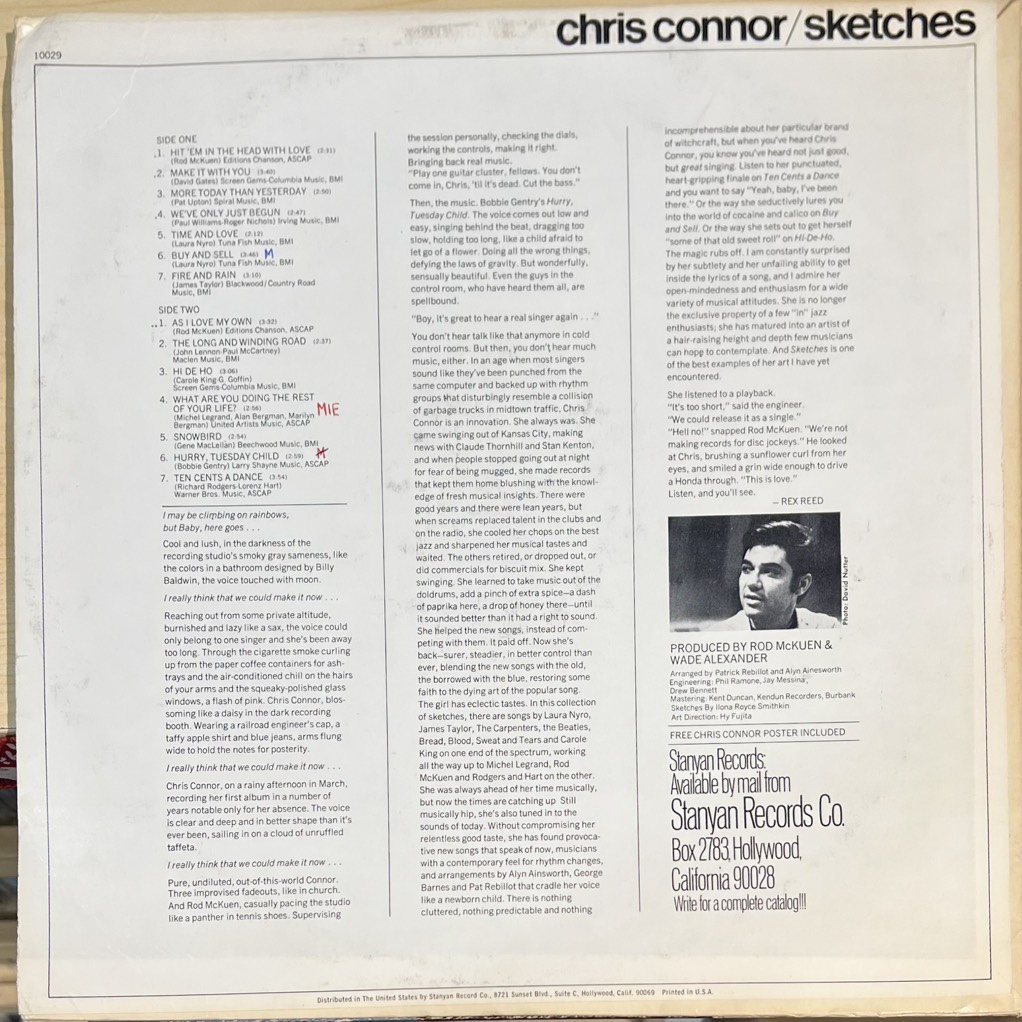 vinyl Chris Connor – Sketches