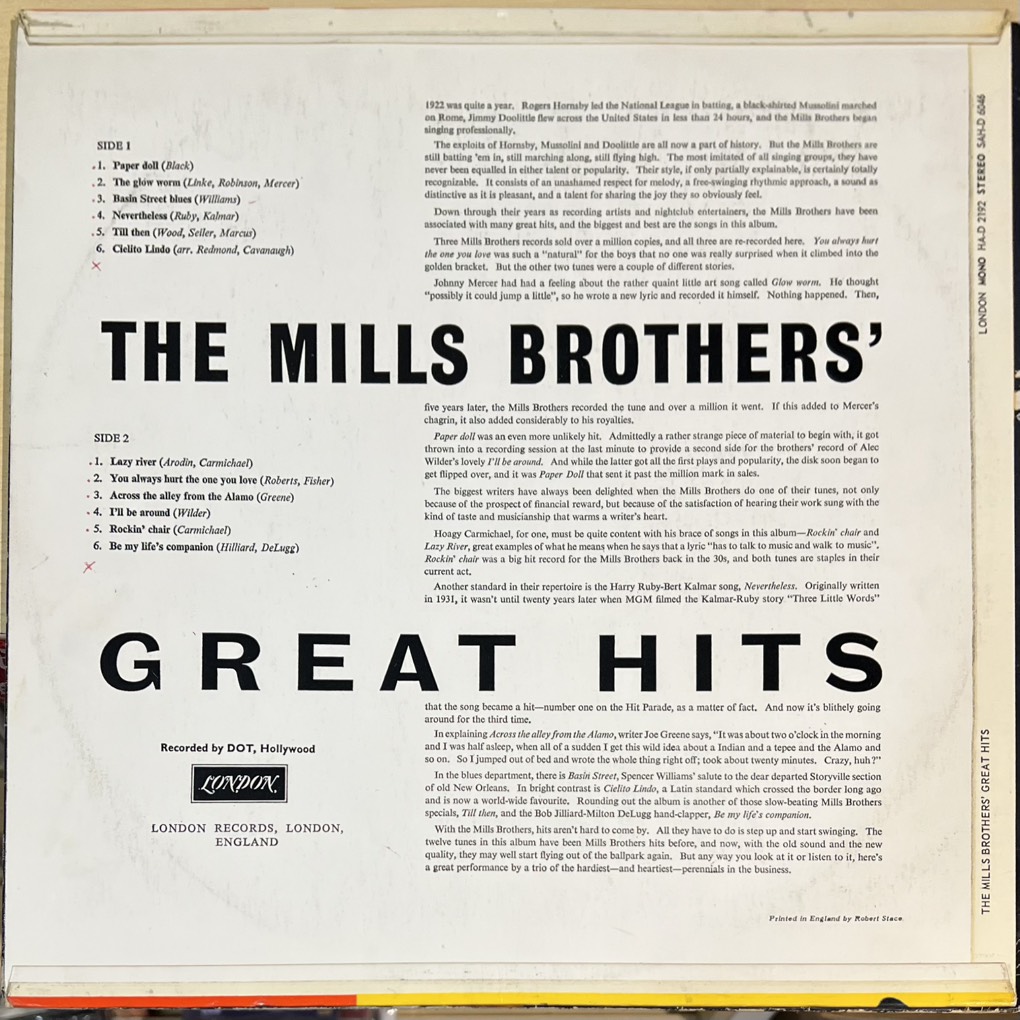 vinyl The Mills Brothers – The Mills Bros. Great Hits