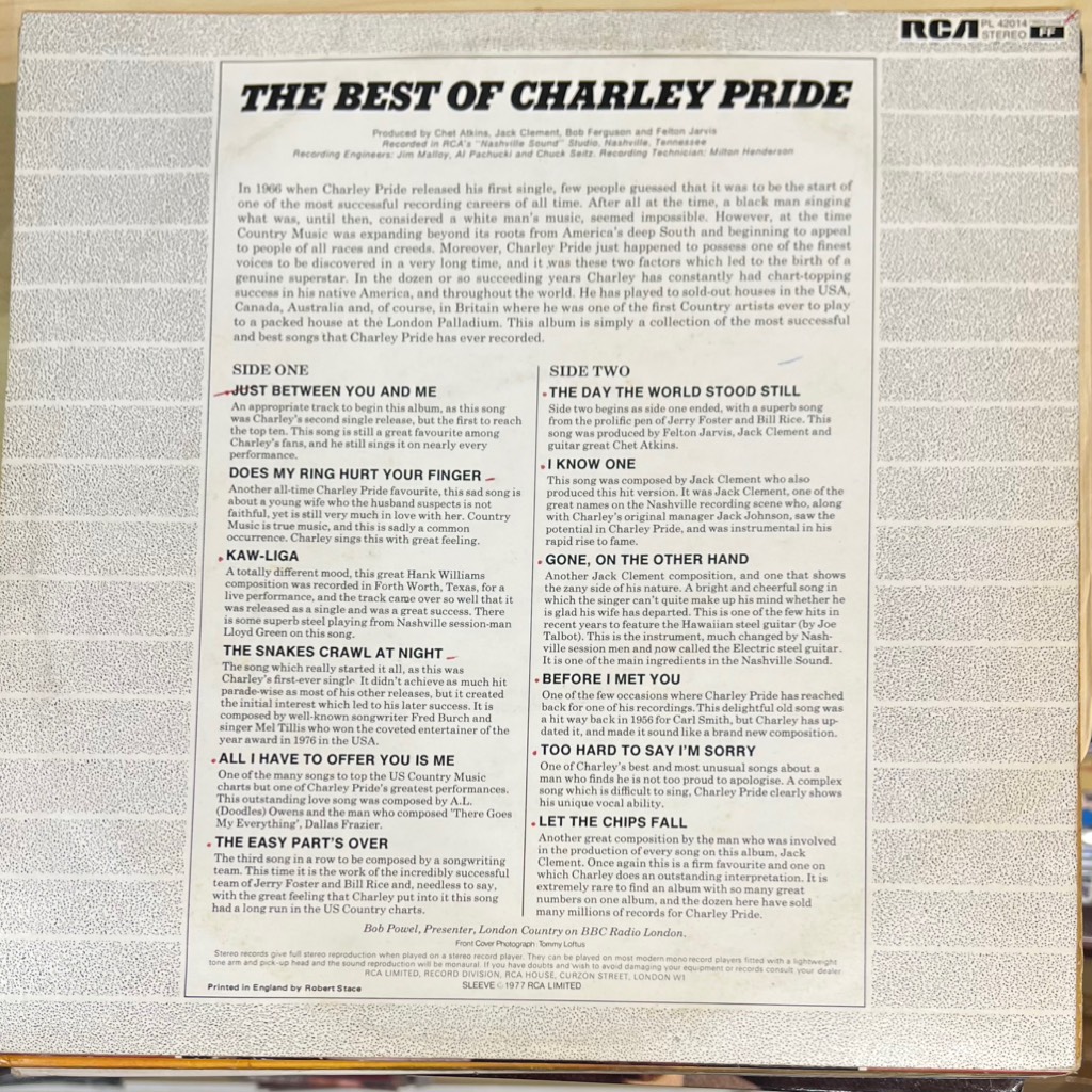vinyl Charley Pride – The Best Of Charley Pride