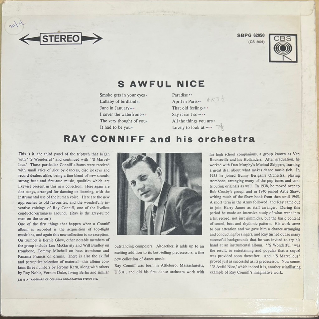 thuê vinyl Ray Conniff And His Orchestra – 'S Awful Nice