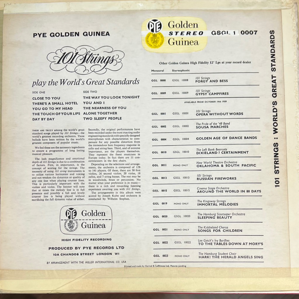 vinyl 101 Strings – The Great Standards