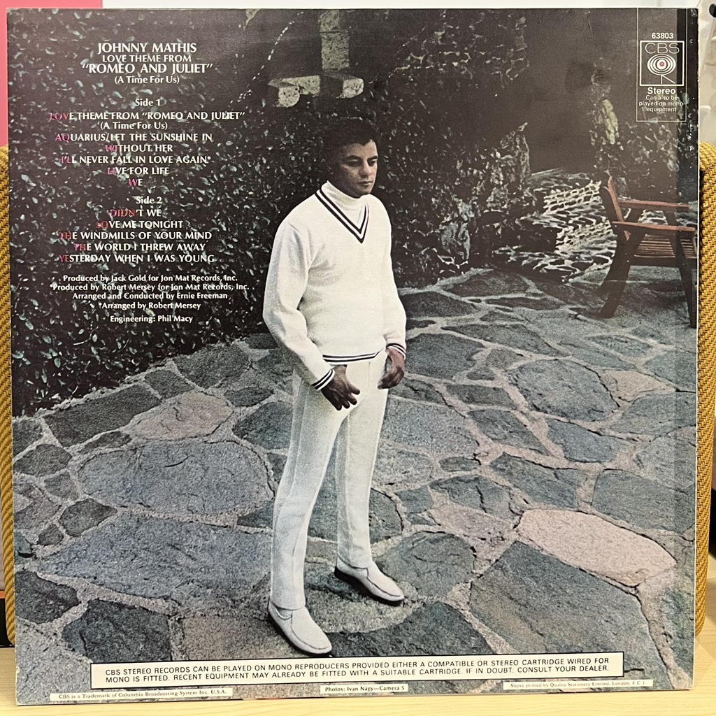 thuê vinyl Johnny Mathis – Love Theme From 