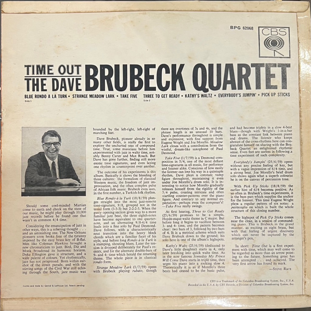 vinyl The Dave Brubeck Quartet – Time Out