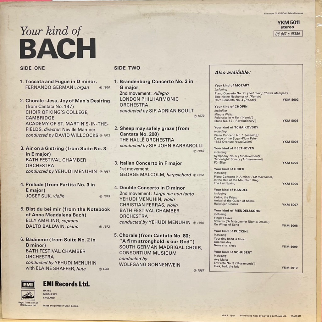 vinyl Bach – Your Kind Of Bach