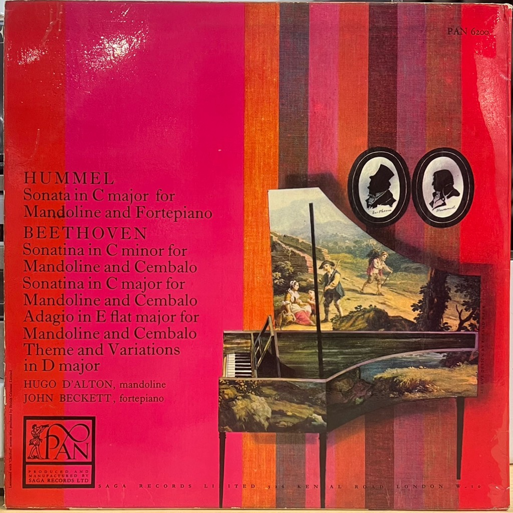 vinyl Beethoven, Hummel – Music For The Mandoline - Works By Beethoven, Hummel
