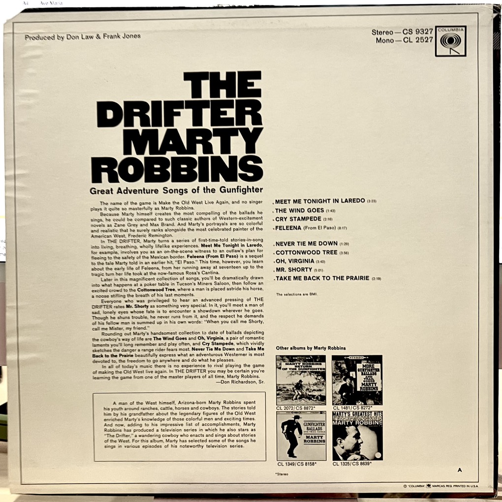 vinyl Marty Robbins – The Drifter