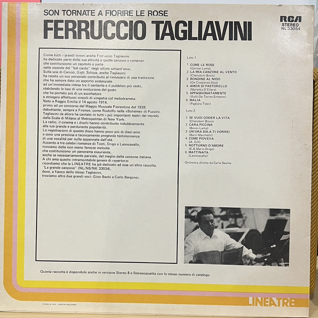 vinyl Ferruccio Tagliavini – Son Tornate A Fiorire Le Rose