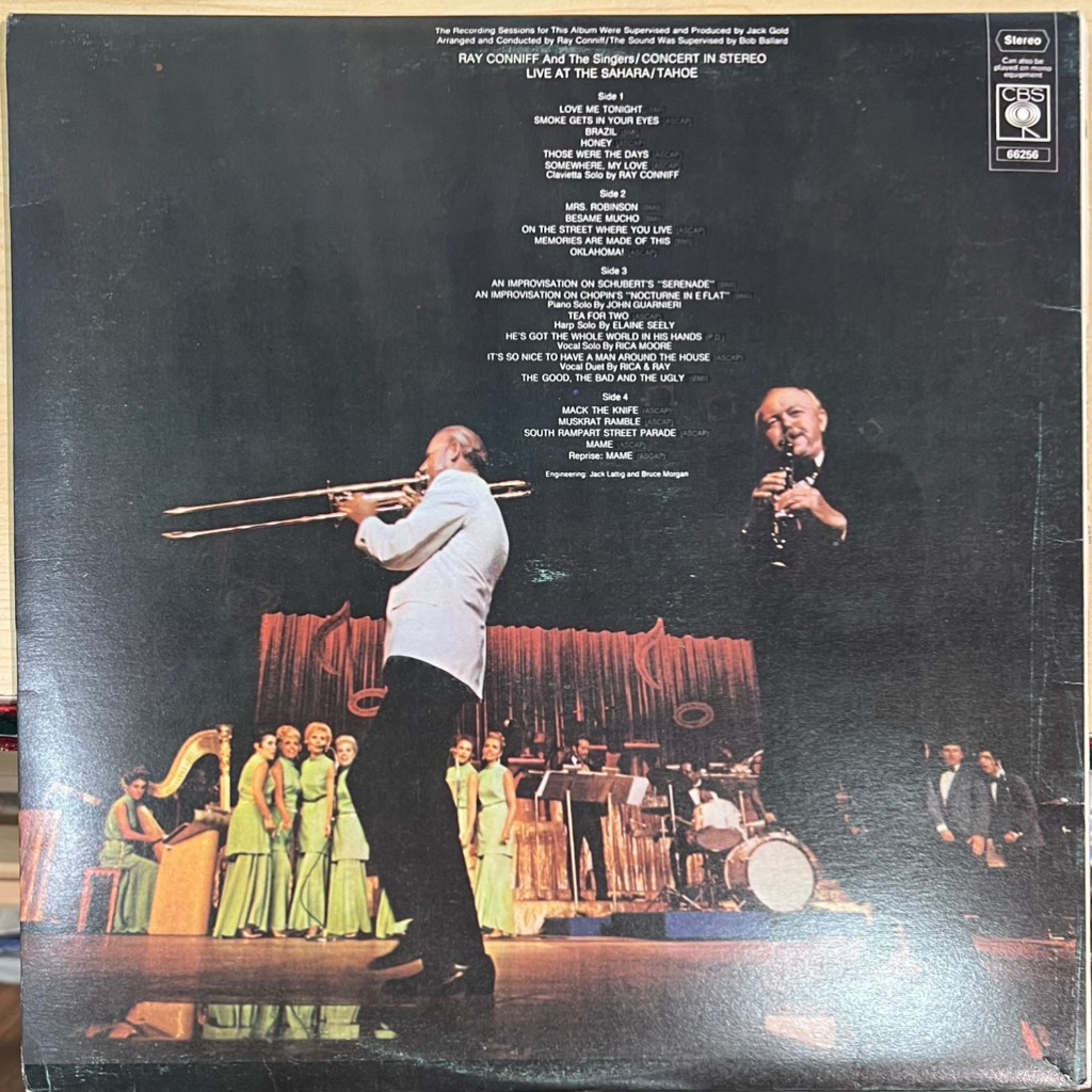 vinyl Ray Conniff And The Singers – Ray Conniff's Concert In Stereo (Live At The Sahara/Tahoe)