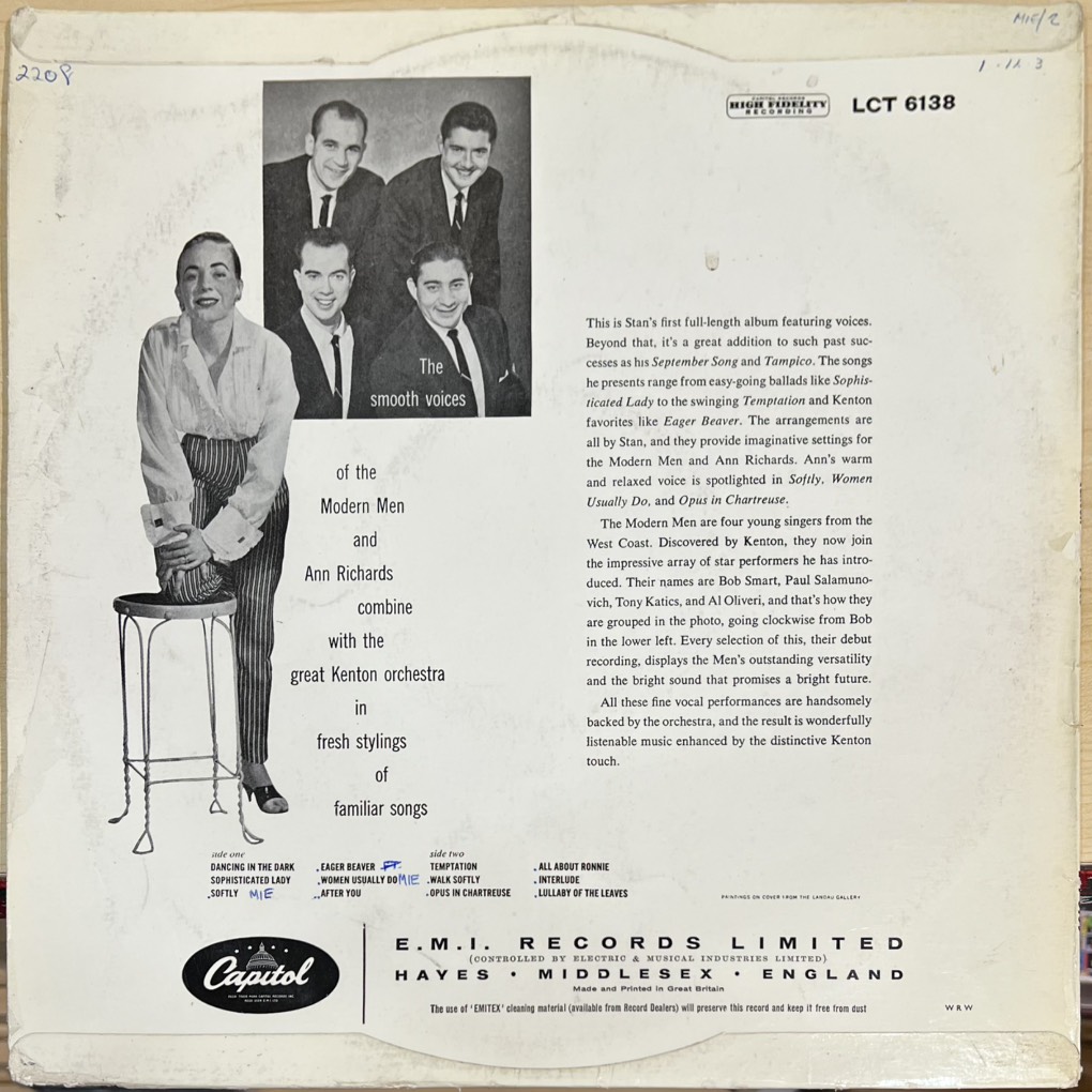 vinyl Stan Kenton Introducing The Modern Men And Featuring Ann Richards – Kenton With Voices