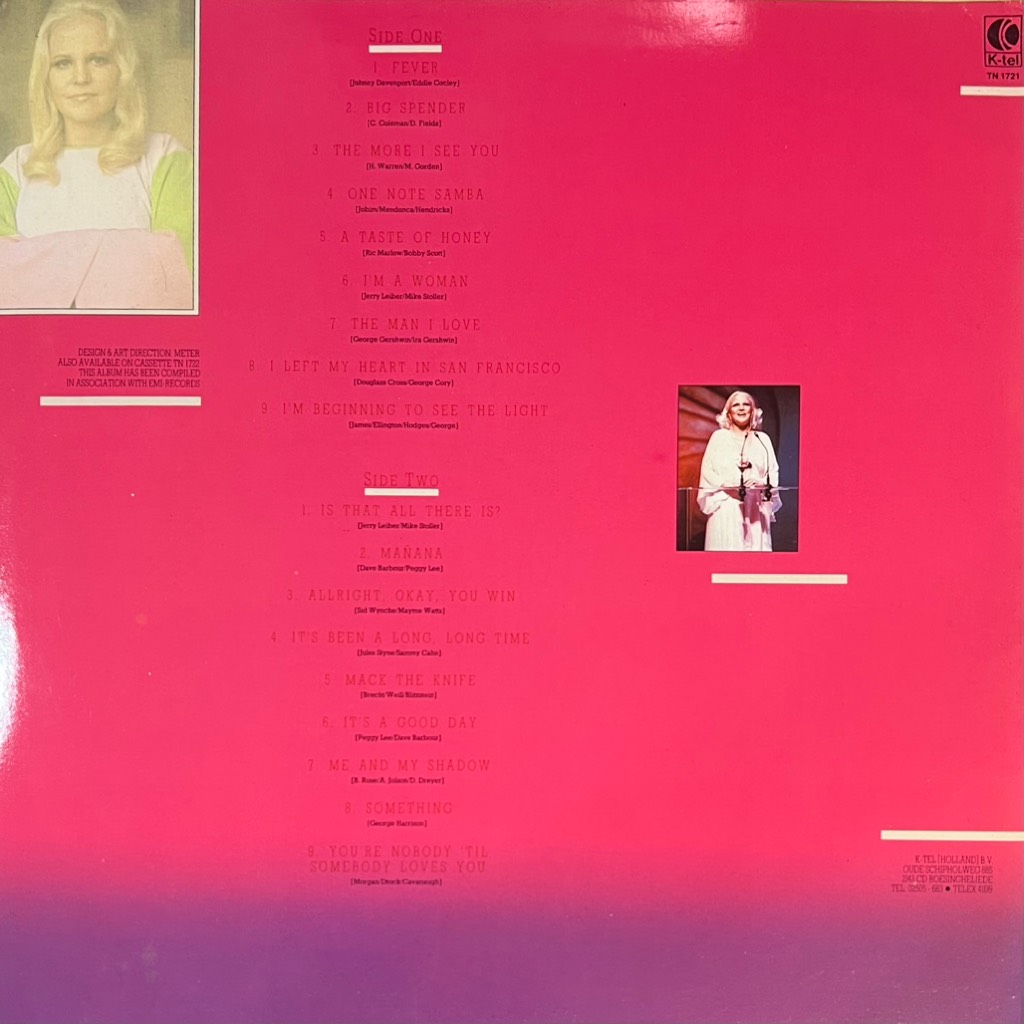 vinyl Peggy Lee – Lovers Rendez Vous